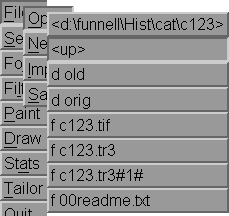 File-browsing menu