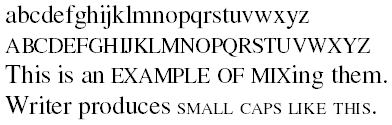 Test of Mastic small caps